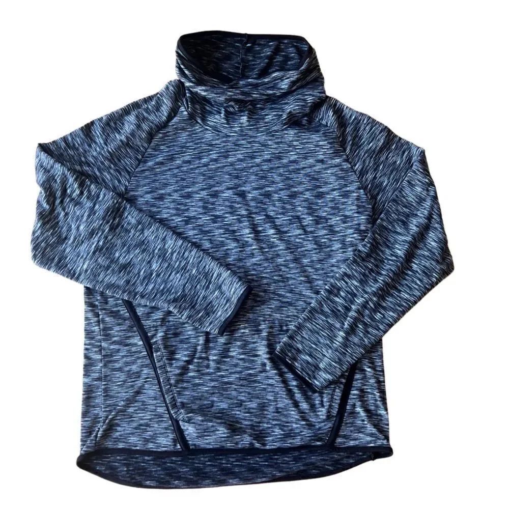 Champion fleece cowl neck pullover black thumb holes size large